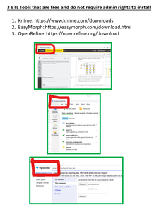 ETL Tools: Free, No Registration, Install Without Admin Privileges