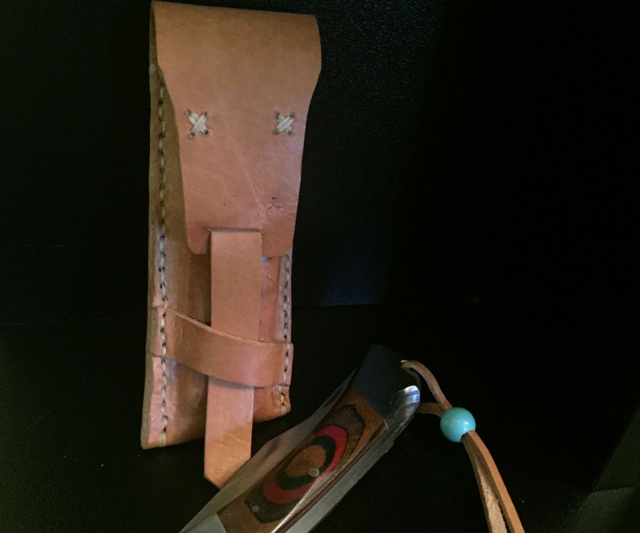 Leather Pocket Knife Sleeve