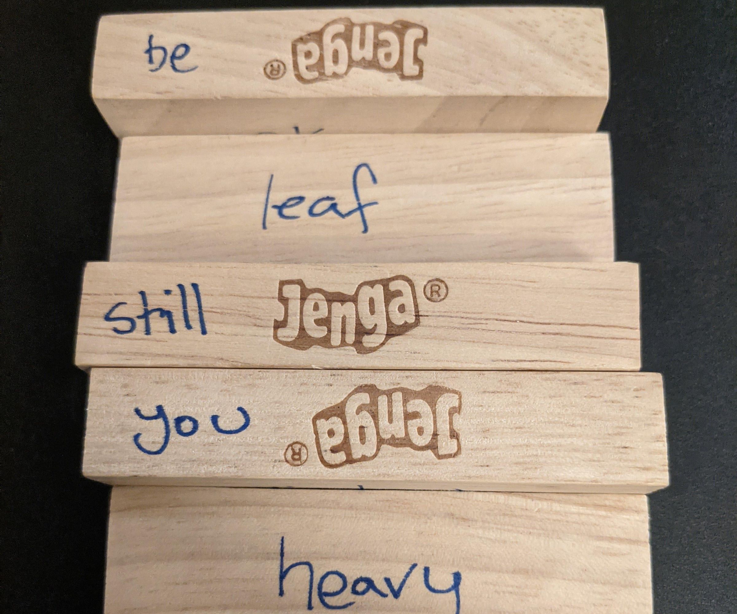 Jenga Poetry
