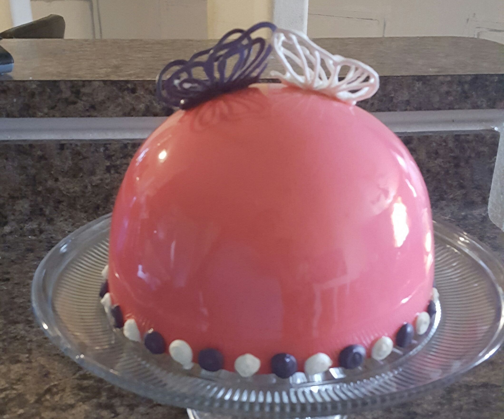 Mirrored Strawberry Cheesecake Entremet