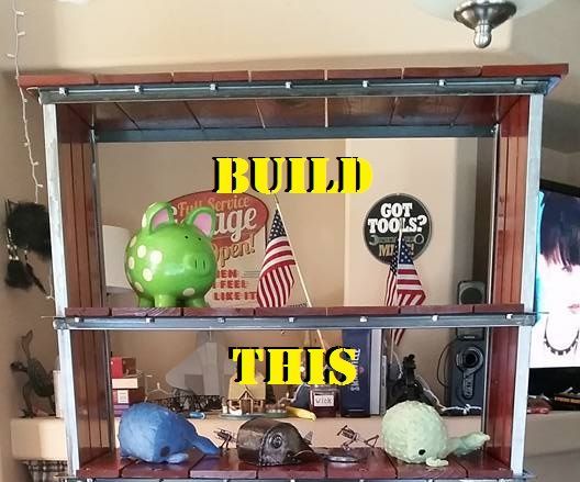 Sedona Red Industrial Shelving Unit