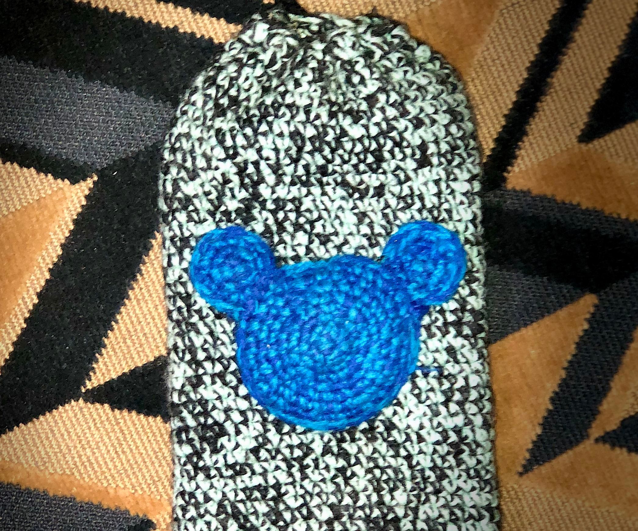 Drawstring Bag With Mickey Mouse Logo (Crochet)