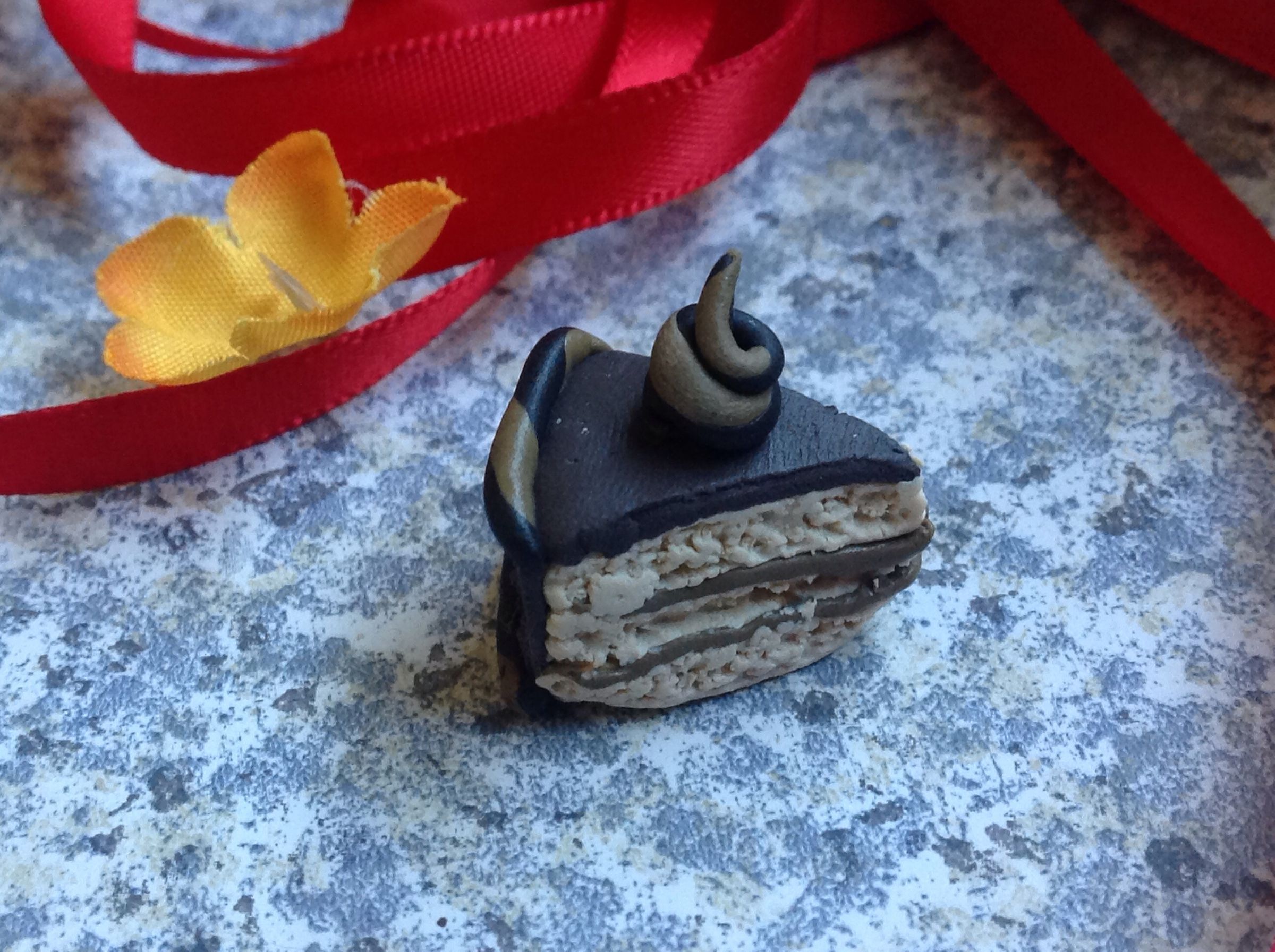 Chocolate Layer Cake: Polymer Clay