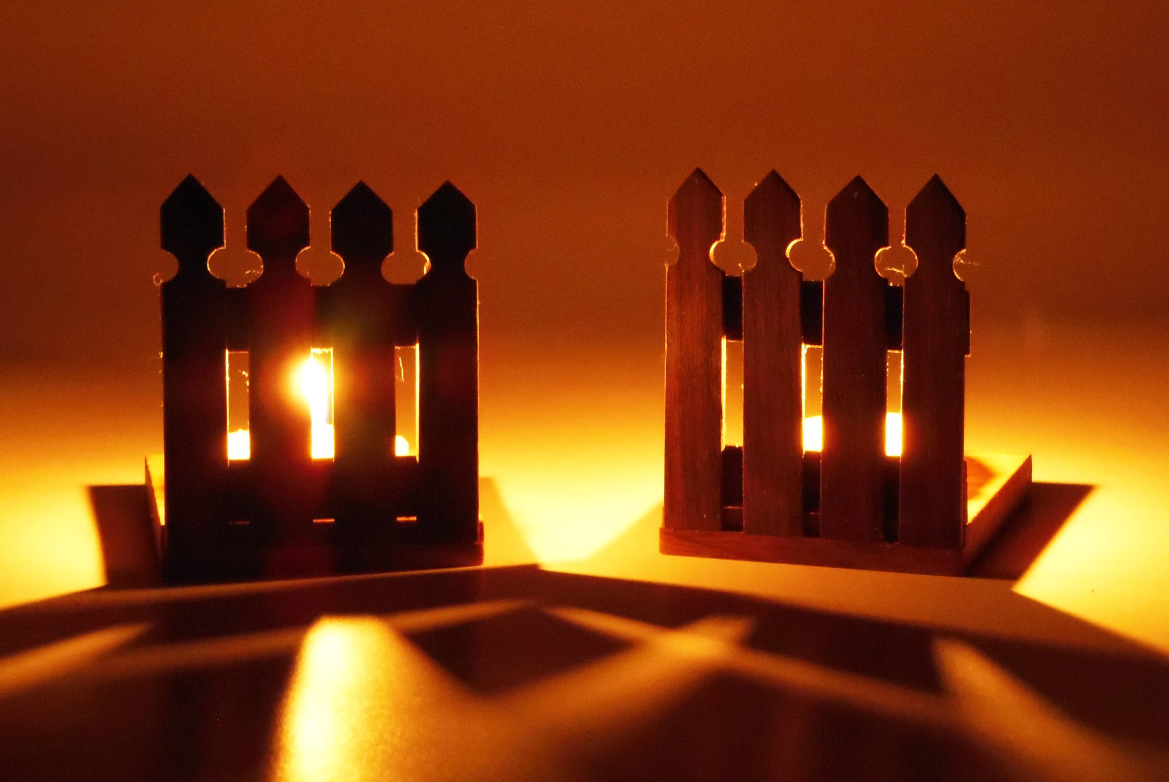 Picket Fence Tea Light Holders
