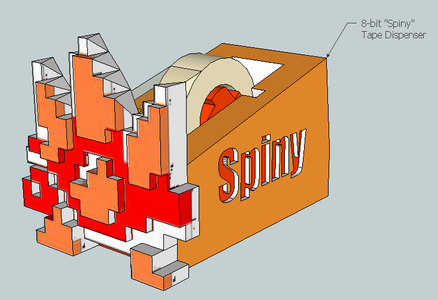Spiny 8-bit Tape Koopa