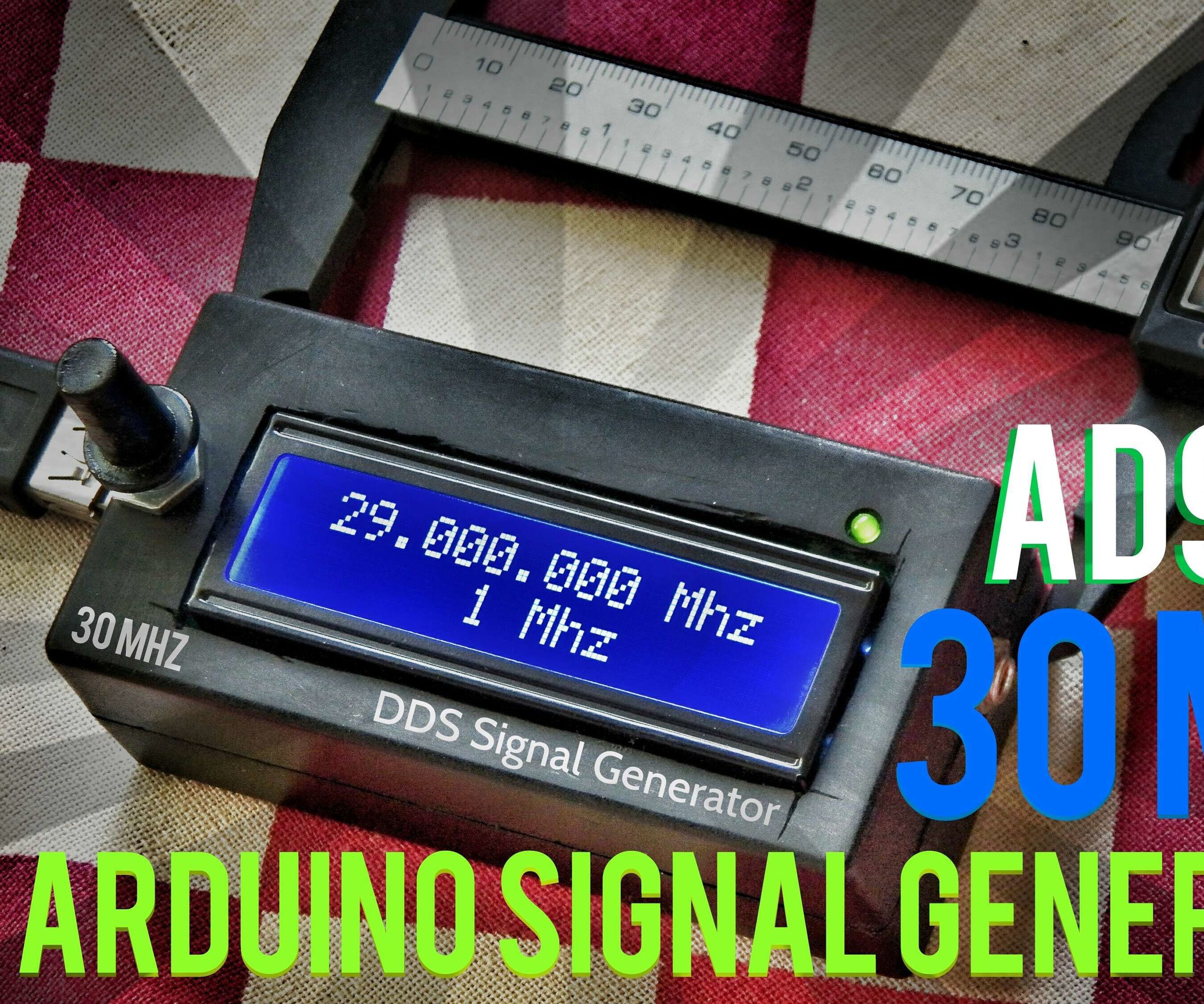 Arduino + AD9850 30MHZ DDS Signal Generator in 12$