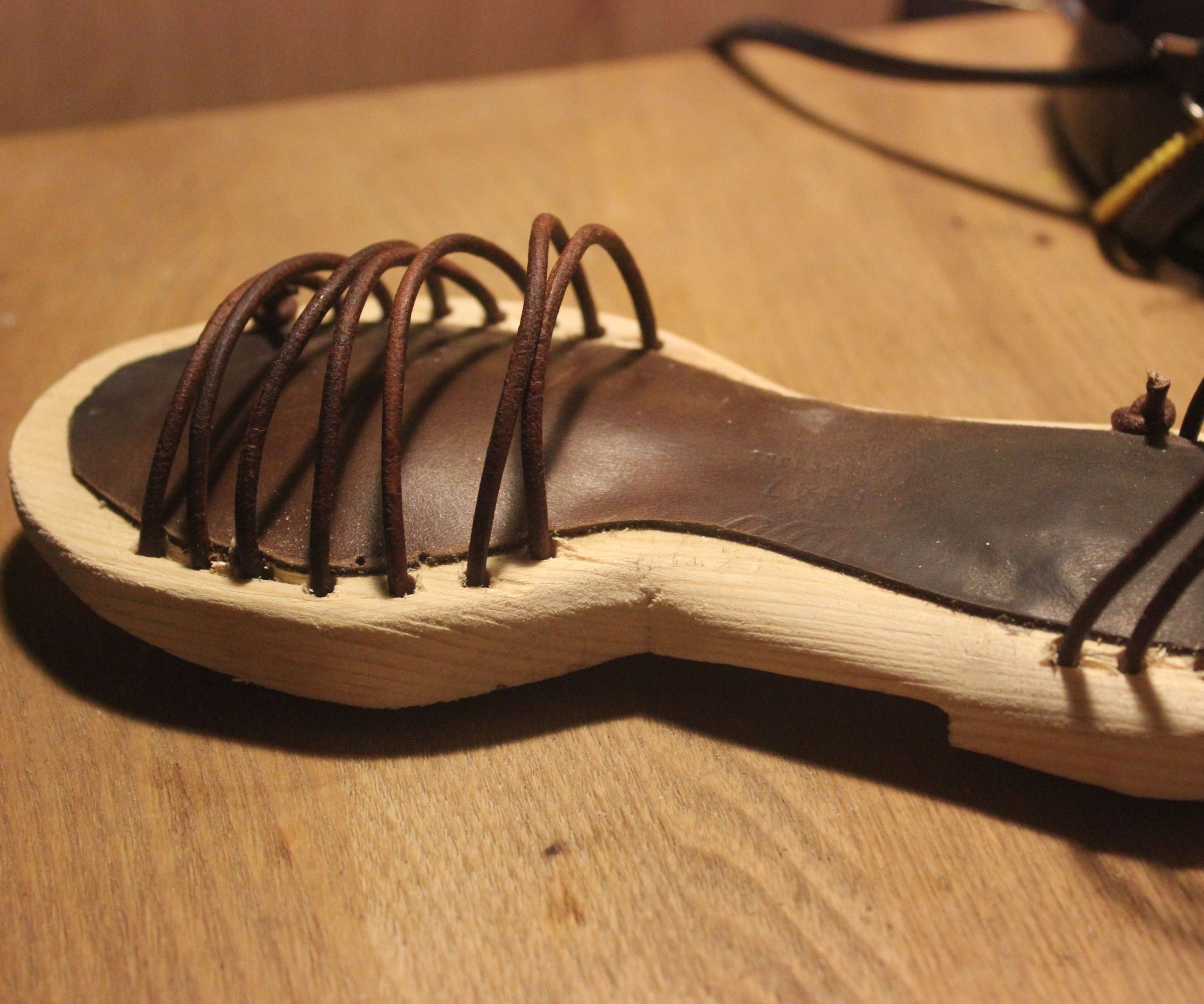 Simple Homemade Wood/Leather Summer Sandal