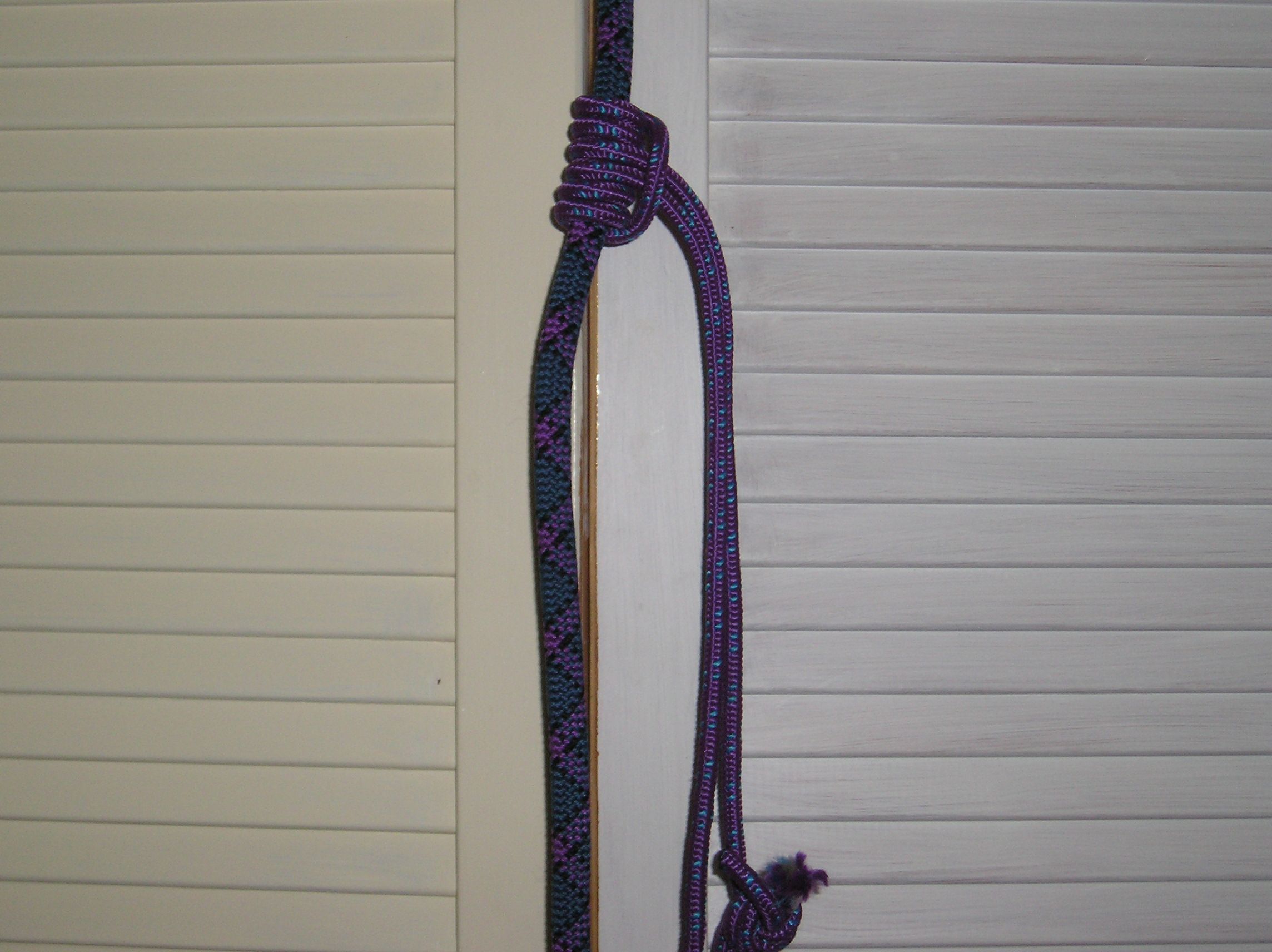 Tying a Prussic Knot.