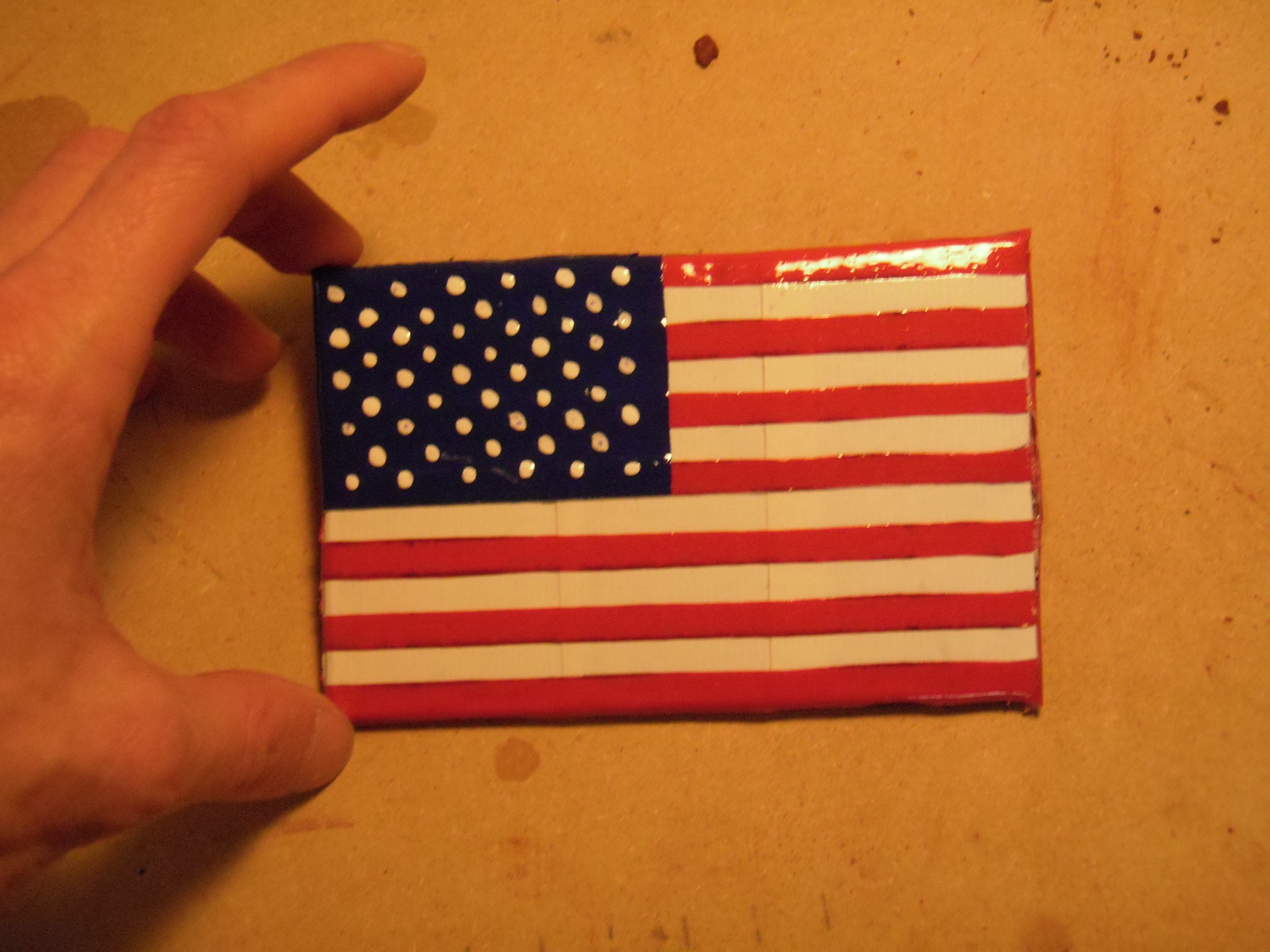Flag Coasters (Duct Tape and Cardboard)