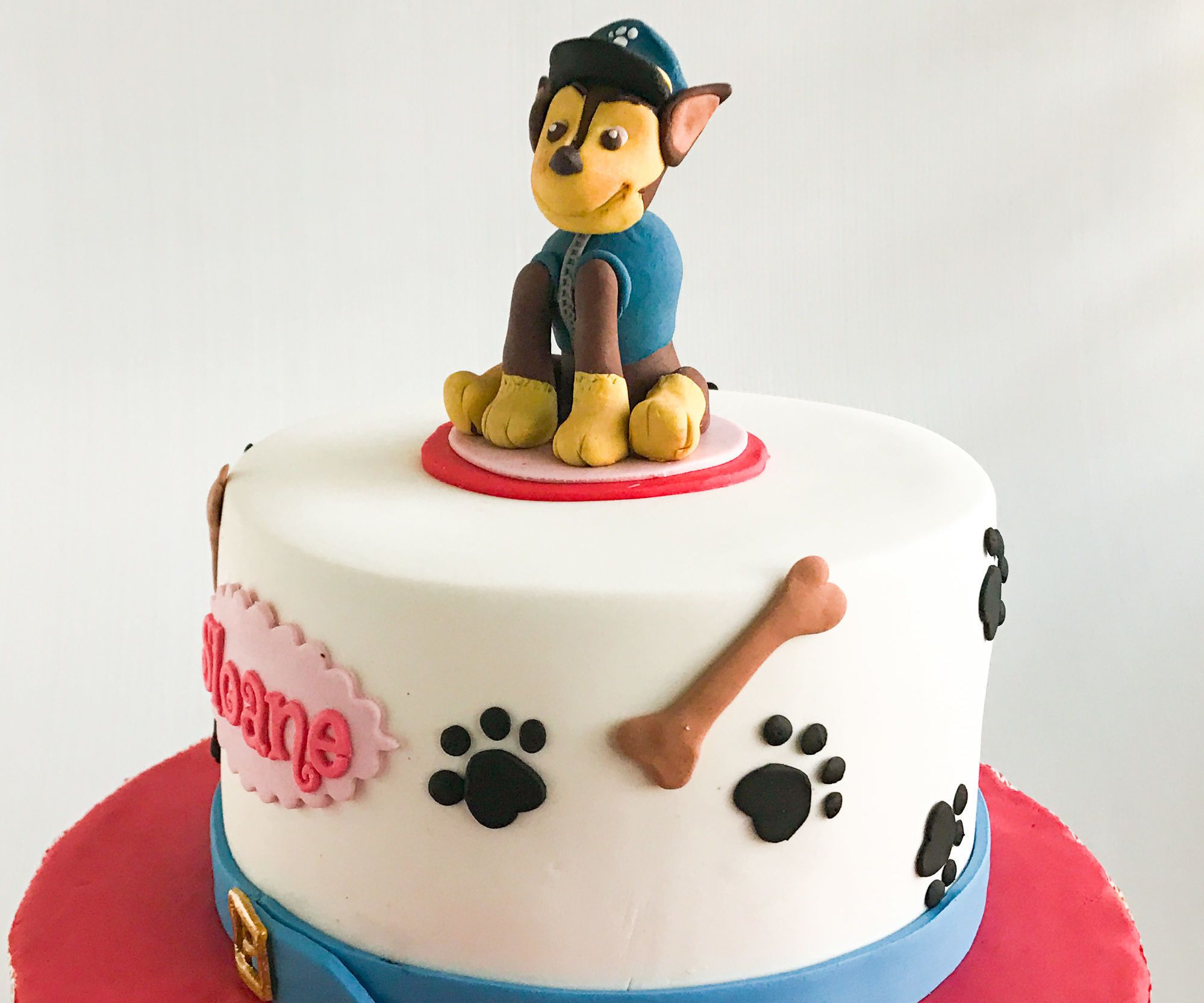 PAW Petrol Cake With Chase Cake Topper