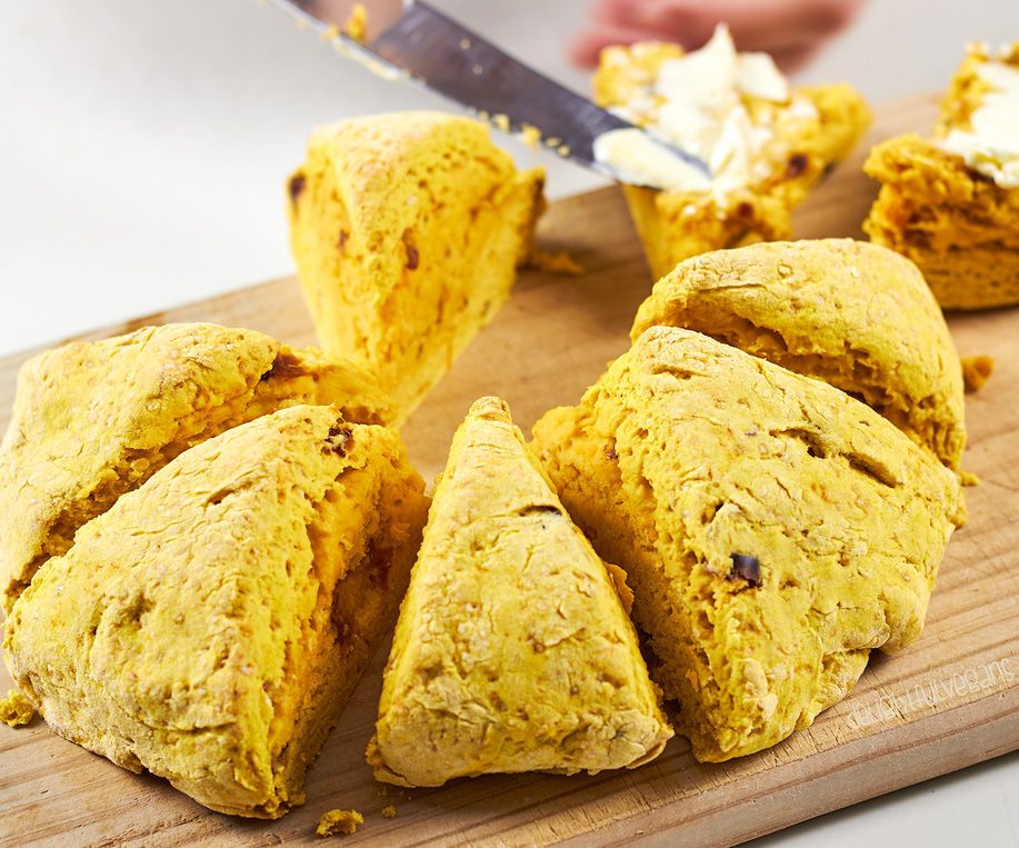 Vegan Pumpkin and Date Scones