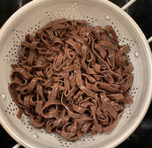 Step by Step Instructions for the Chocolate Fettuccine