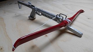 Cast Aluminum Self Cocking Crossbow Pistol