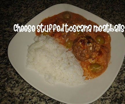 Cheese Stuffed Toscana Meatballs Recipe