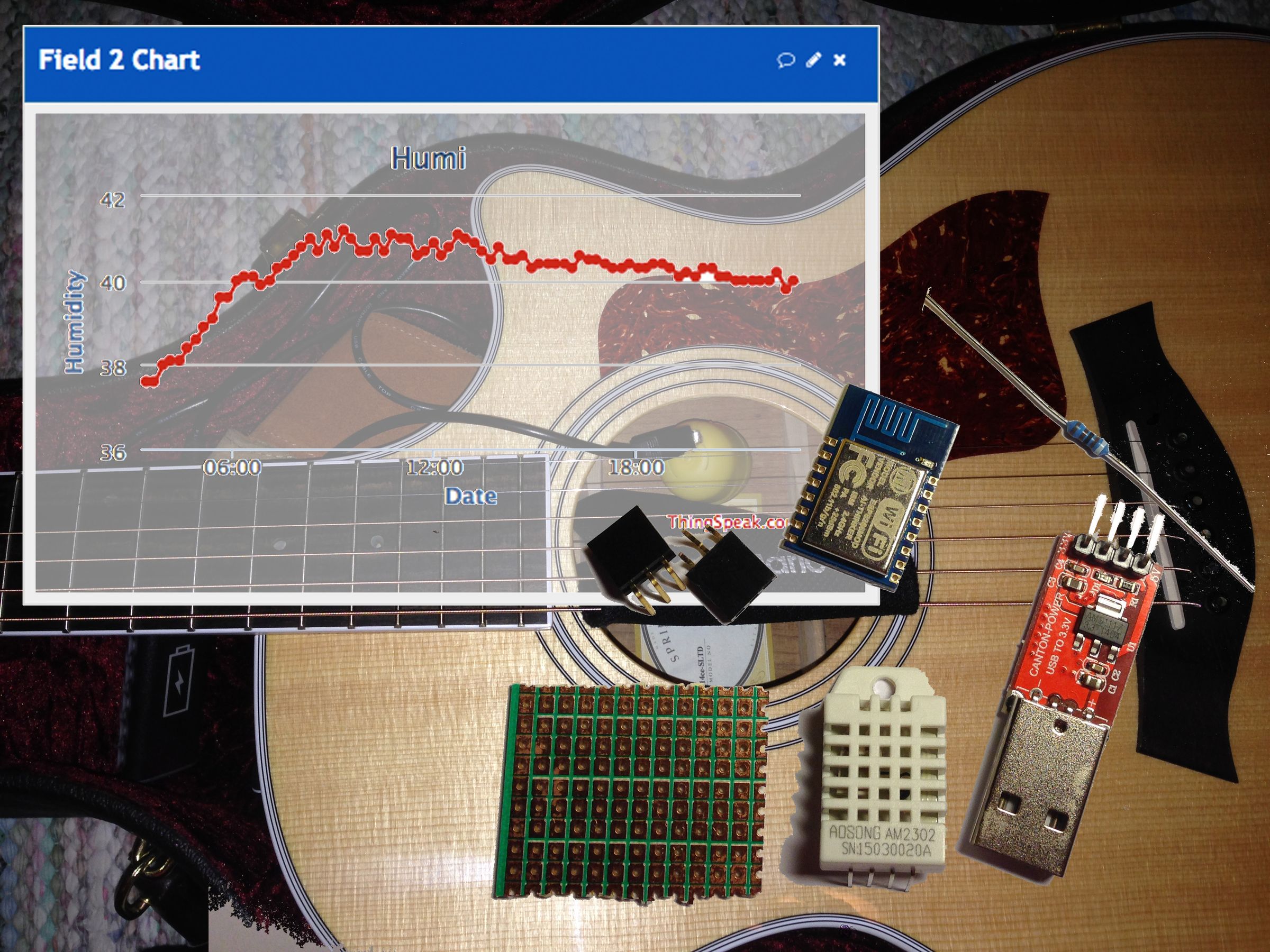 HumiGit Guitar Hygrometer Cloud Logger 5 Steps (with Pictures