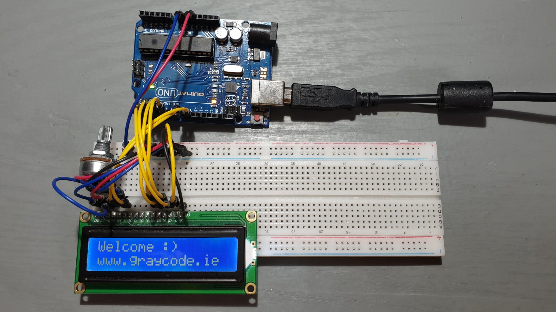 Displaying Text on 16×2 LCD With Arduino : 3 Steps - Instructables