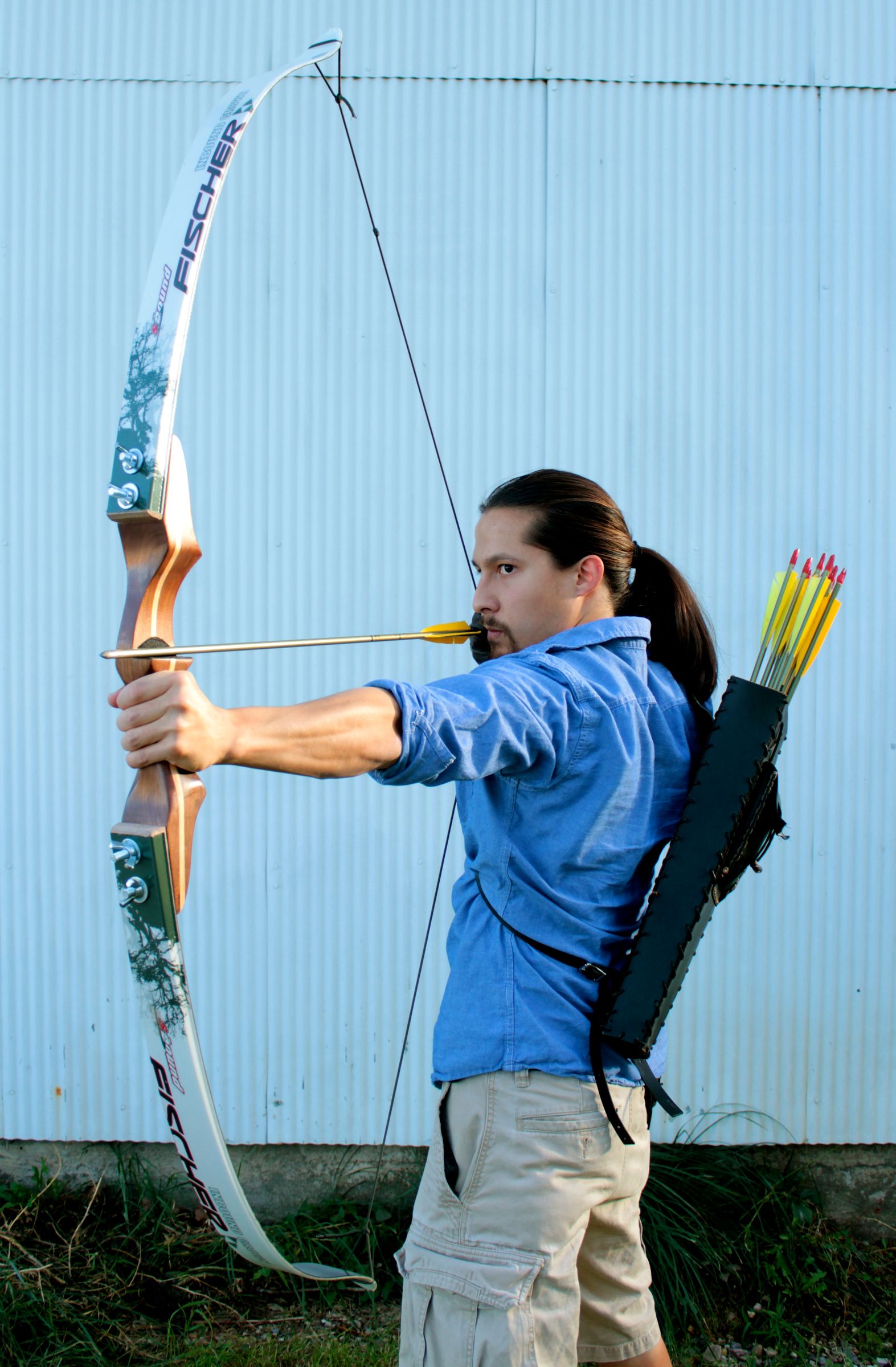 Powerful Takedown Bow From Downhill Skis