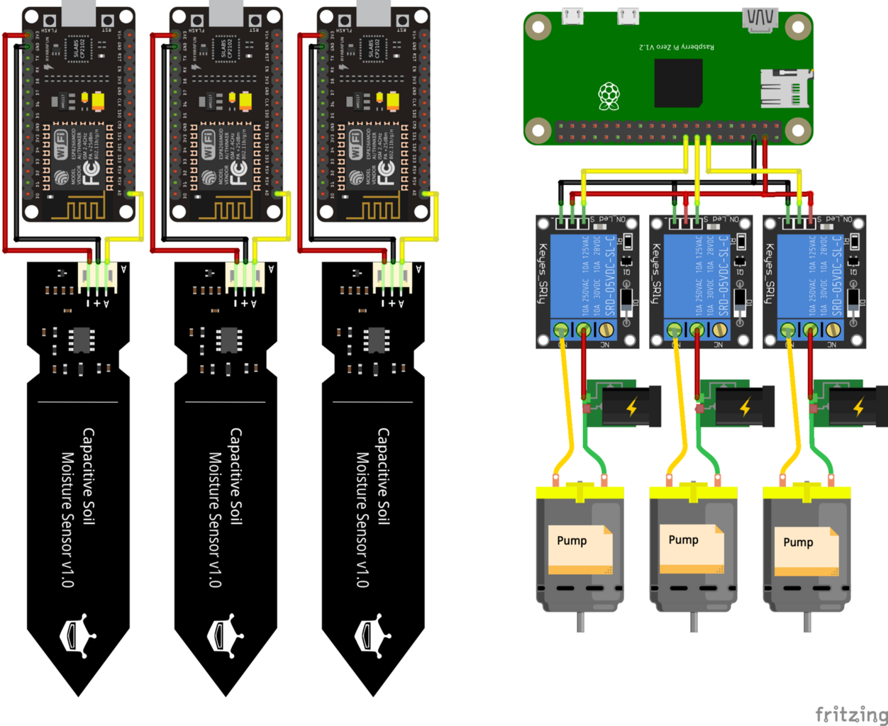 How to Build an Automated DIY Irrigation System With App : 6 Steps ... Circuit Diagram