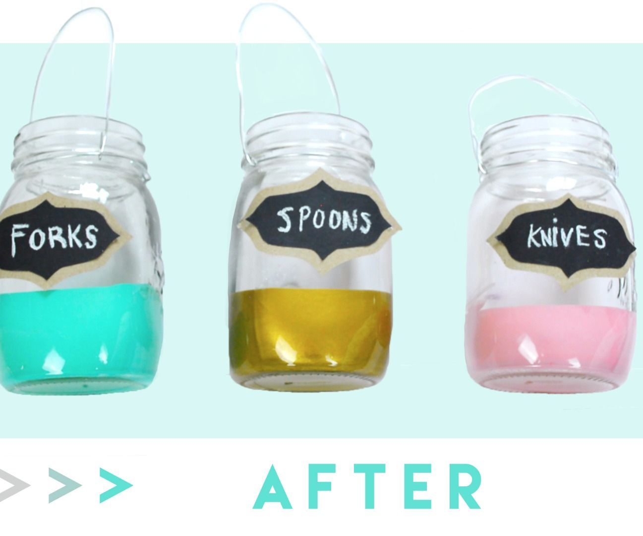 Dipped Mason Jars