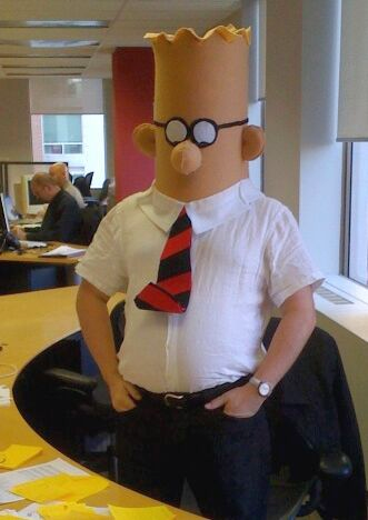 Easy Dilbert Costume - Just Glue, Foam & Felt