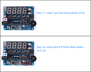 Install Self-locking Button & Install 6*6*20mm Black Button