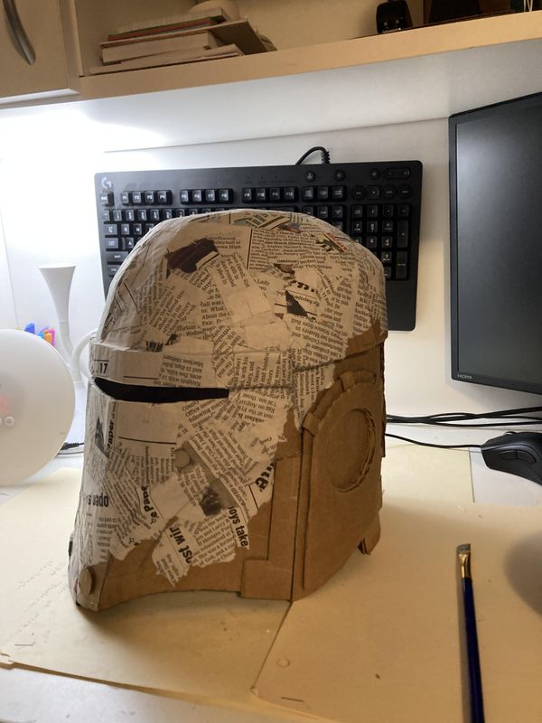 How to Make a Cardboard Helmet: Darth Revan Helmet From Star Wars : 6 ...