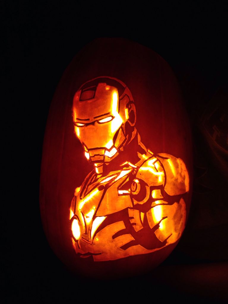 Ironman Pumpkin Stencils