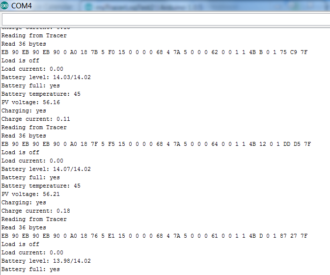 Use Arduino to Communicate With Tracer MT5 Charge Controller