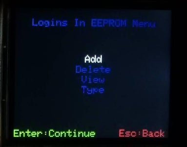 Add Login to EEPROM
