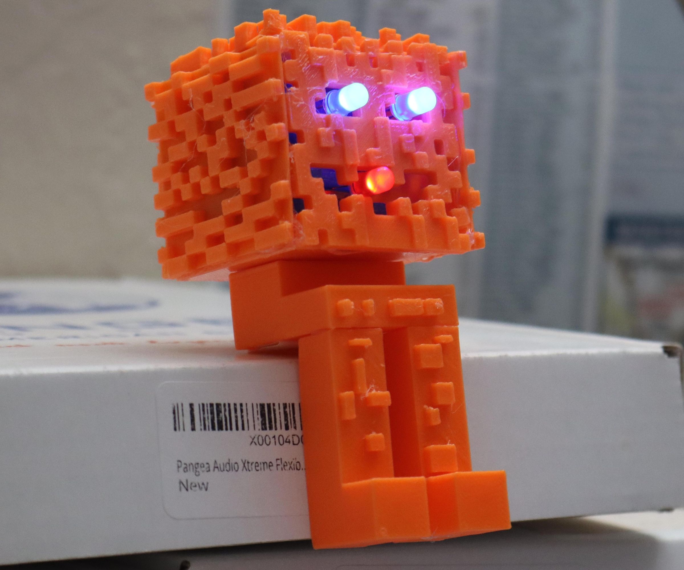 3D Printed Minecraft Pumpkin Figure (Made in Fusion 360)