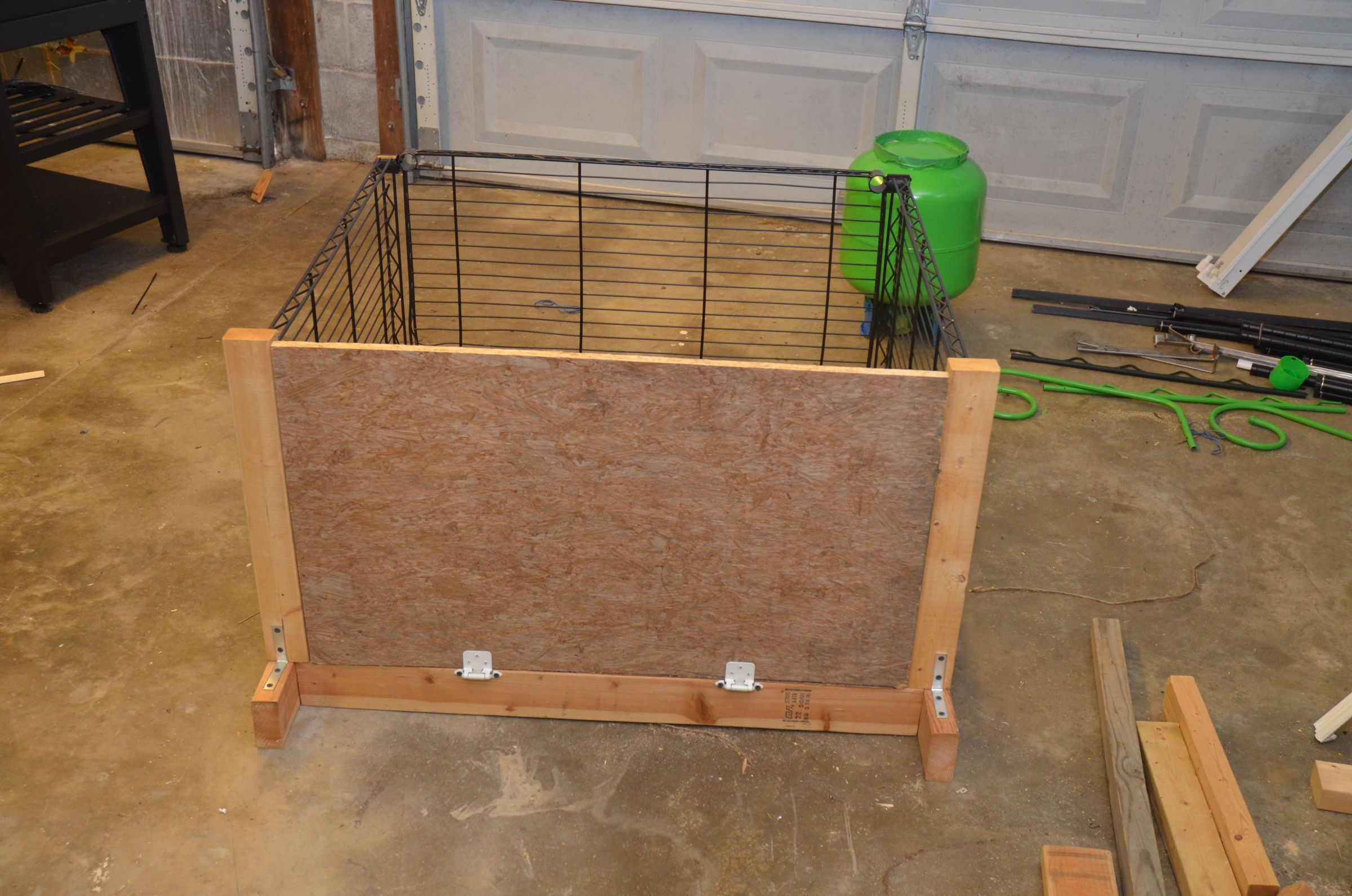 Compost / Drying Bin Out of Left Over Wood, Metal , and Hardware