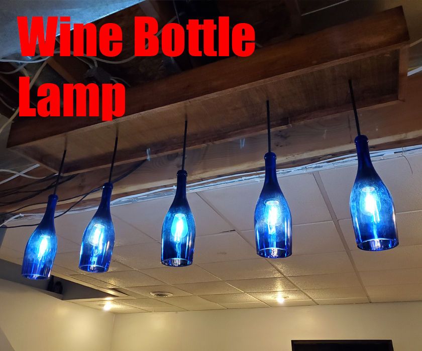 Wine Bottle Lamp (Chandelier)
