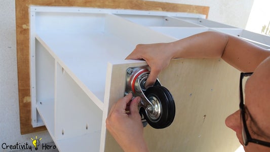 Mounting the Caster Wheels.