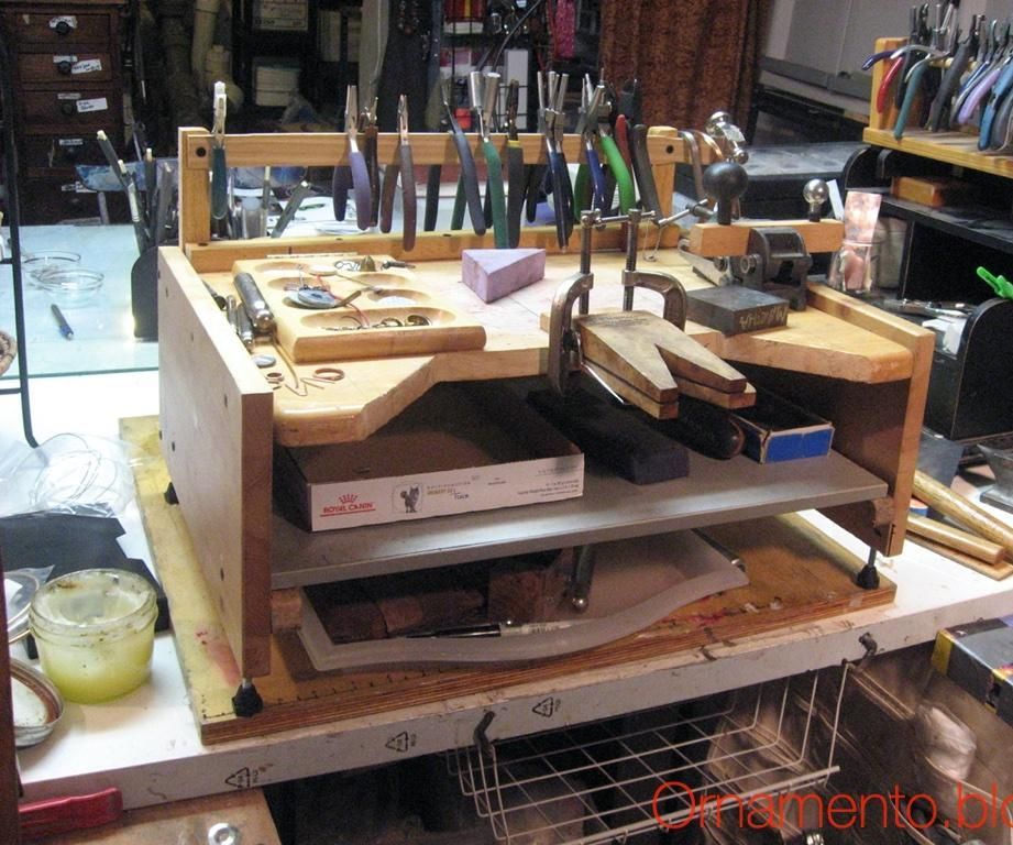 Table Top Jewelers Bench From Folding Wooden Snack Table