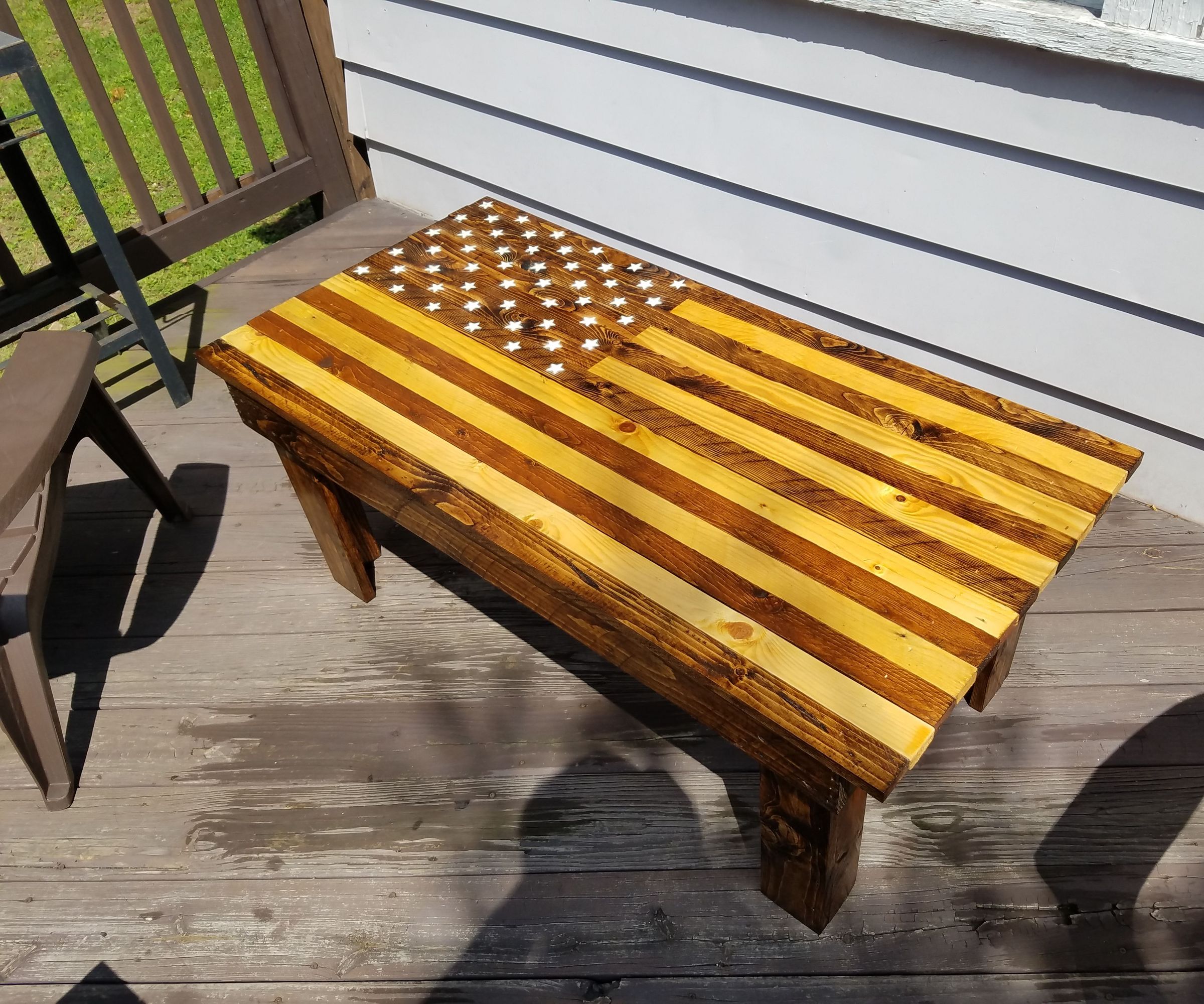 American Flag Pallet Coffee Table
