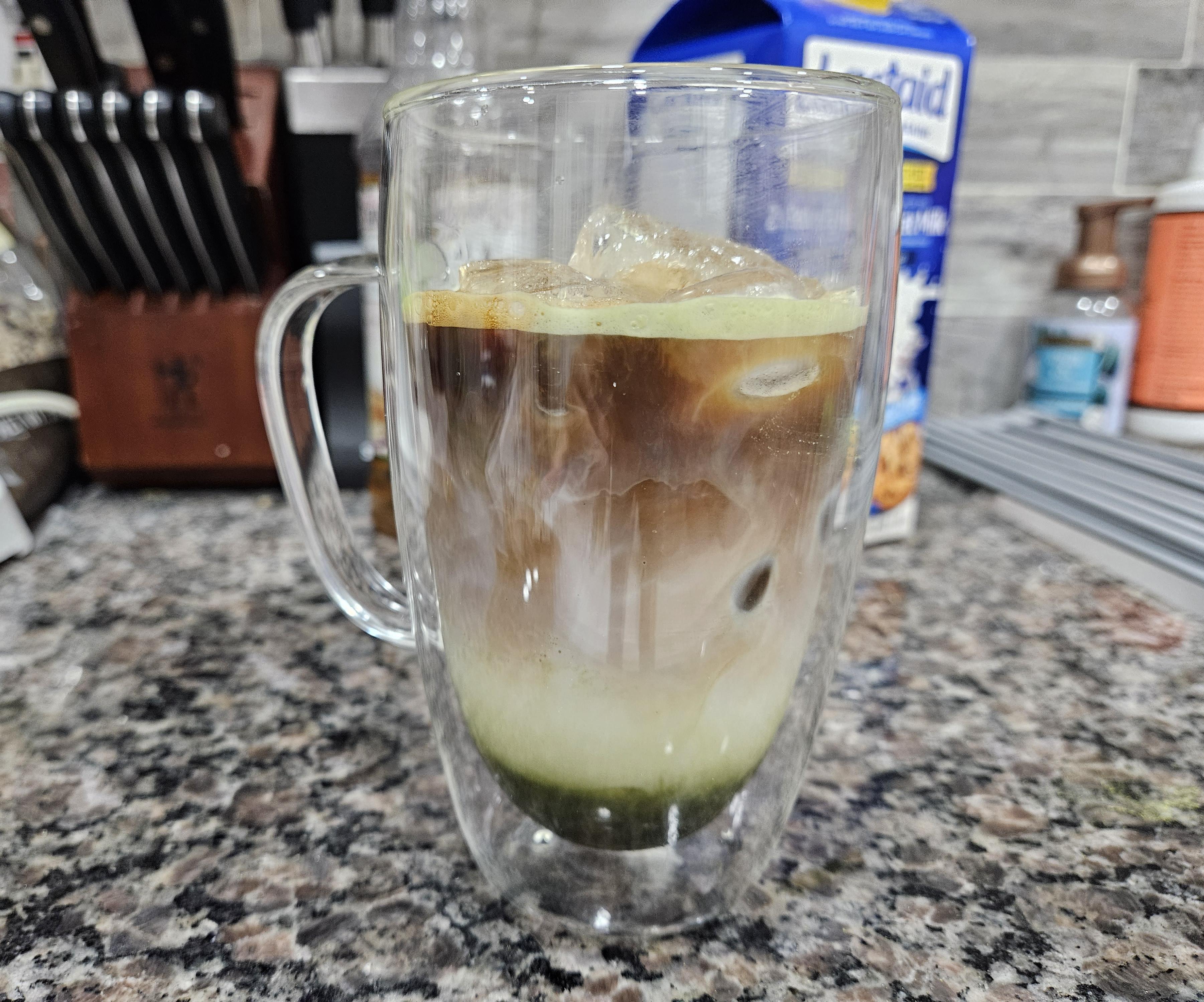 Iced Matcha Coffee Latte