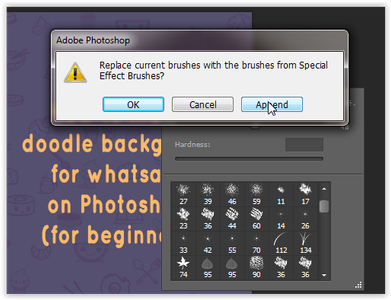 Download and Upload Photoshop Brush.