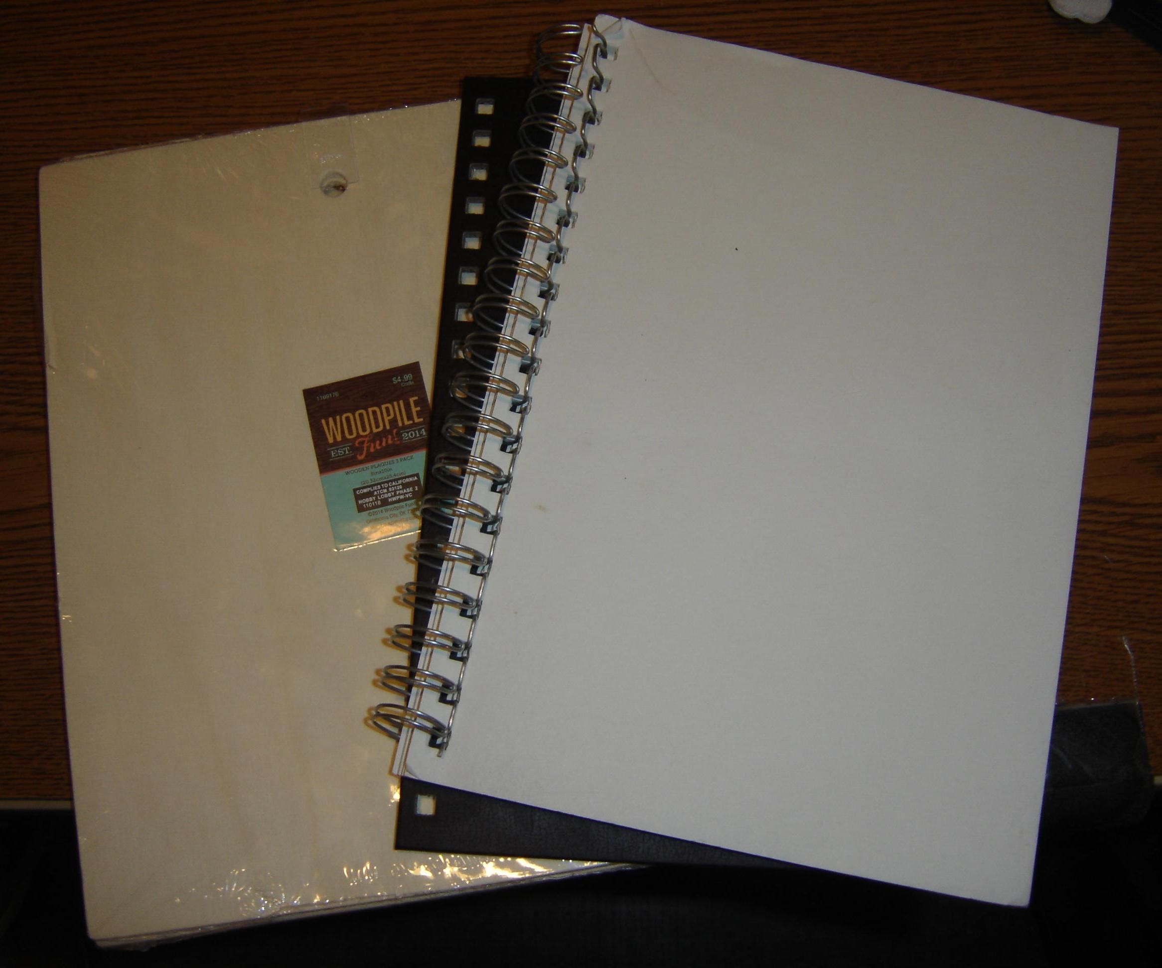 Wood Cover for Spiral Drawing Book