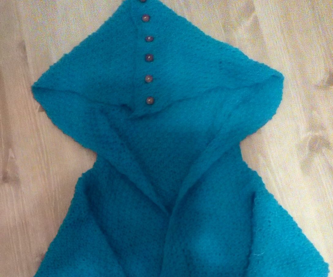  Drop Sleeve Hooded Cardigan
