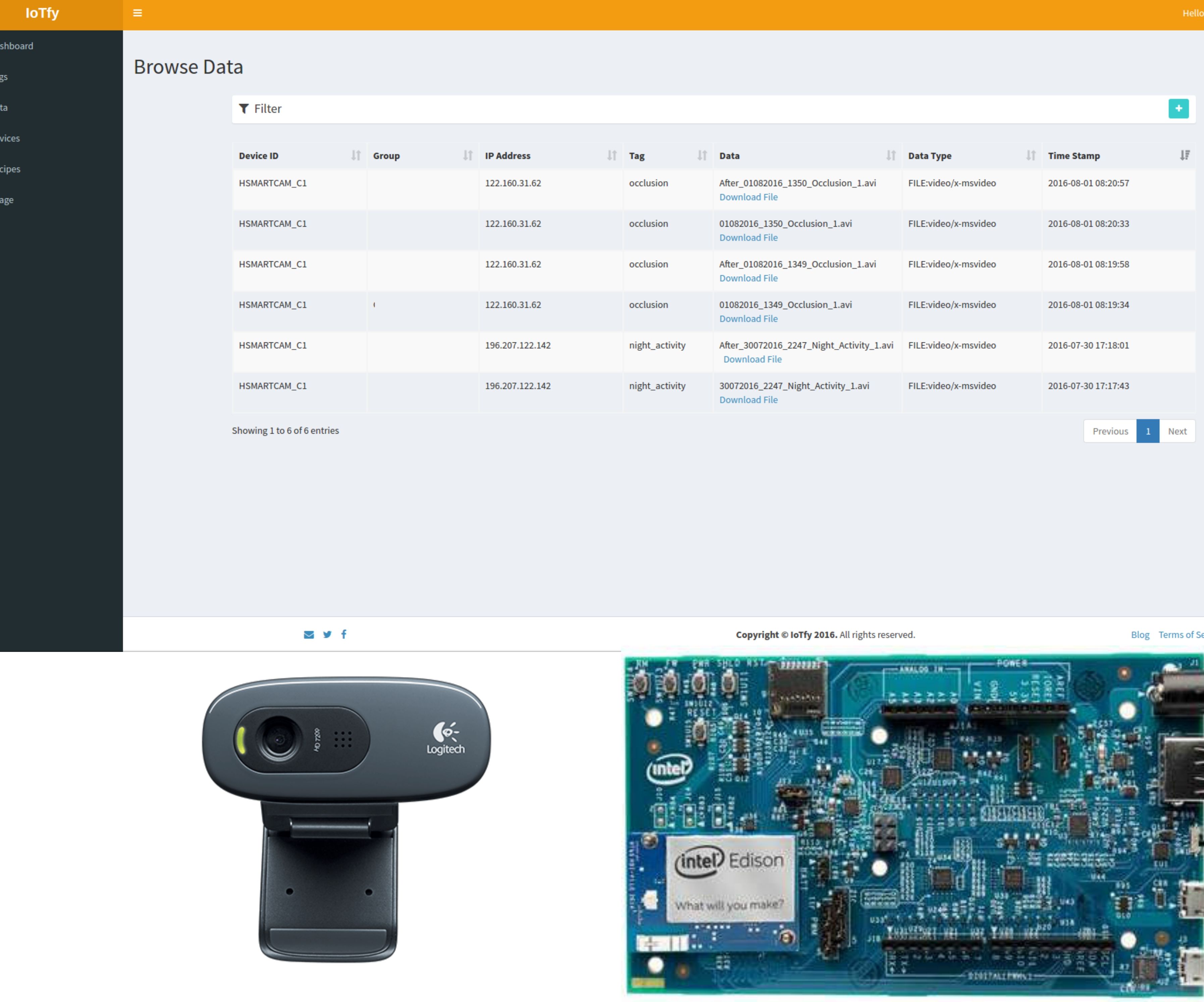 Intruder Detection Using Intel Edison