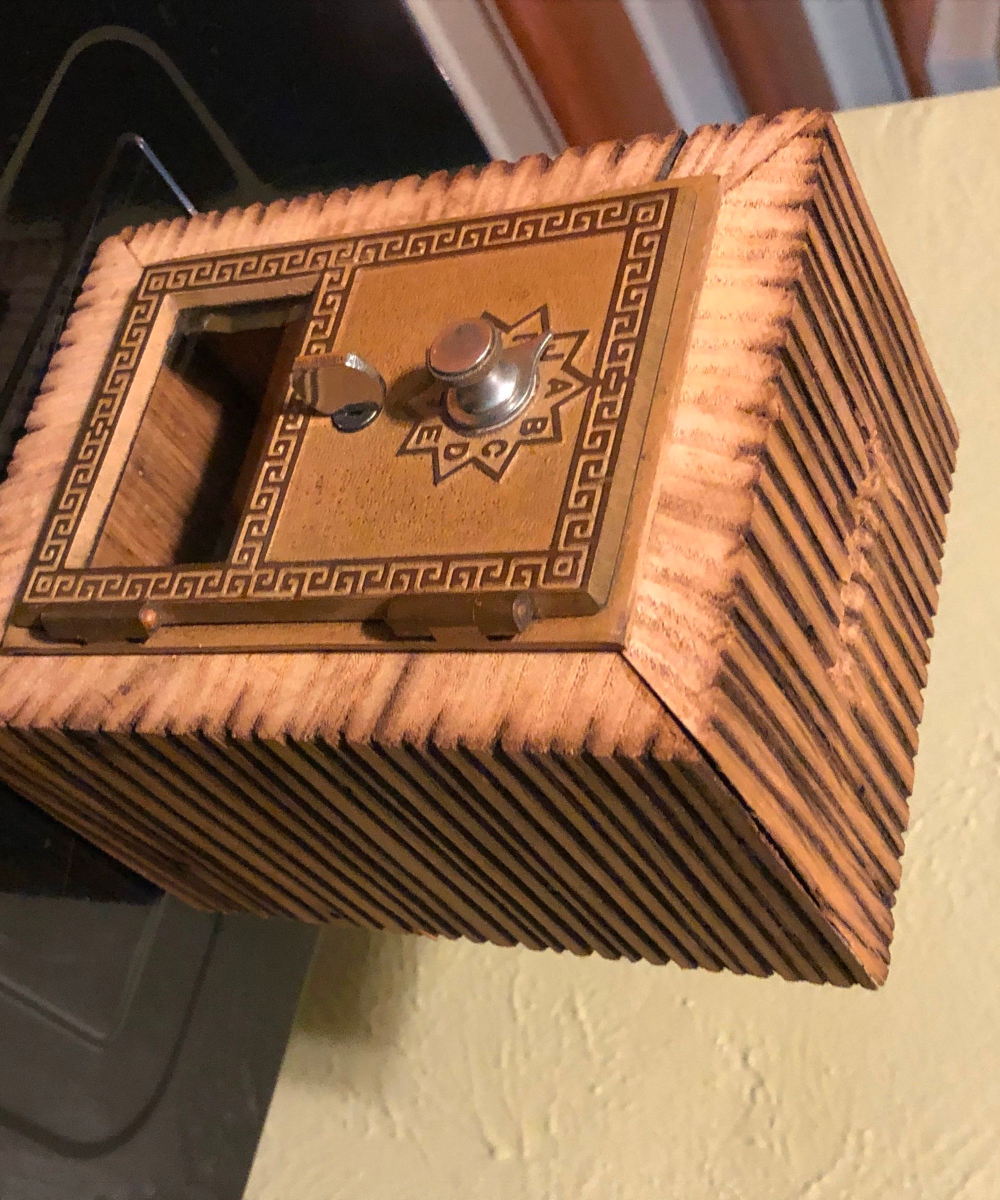 Antique Post Office Box Door Bank