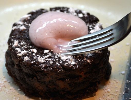 Brownie W/ White Chocolate Raspberry Orb