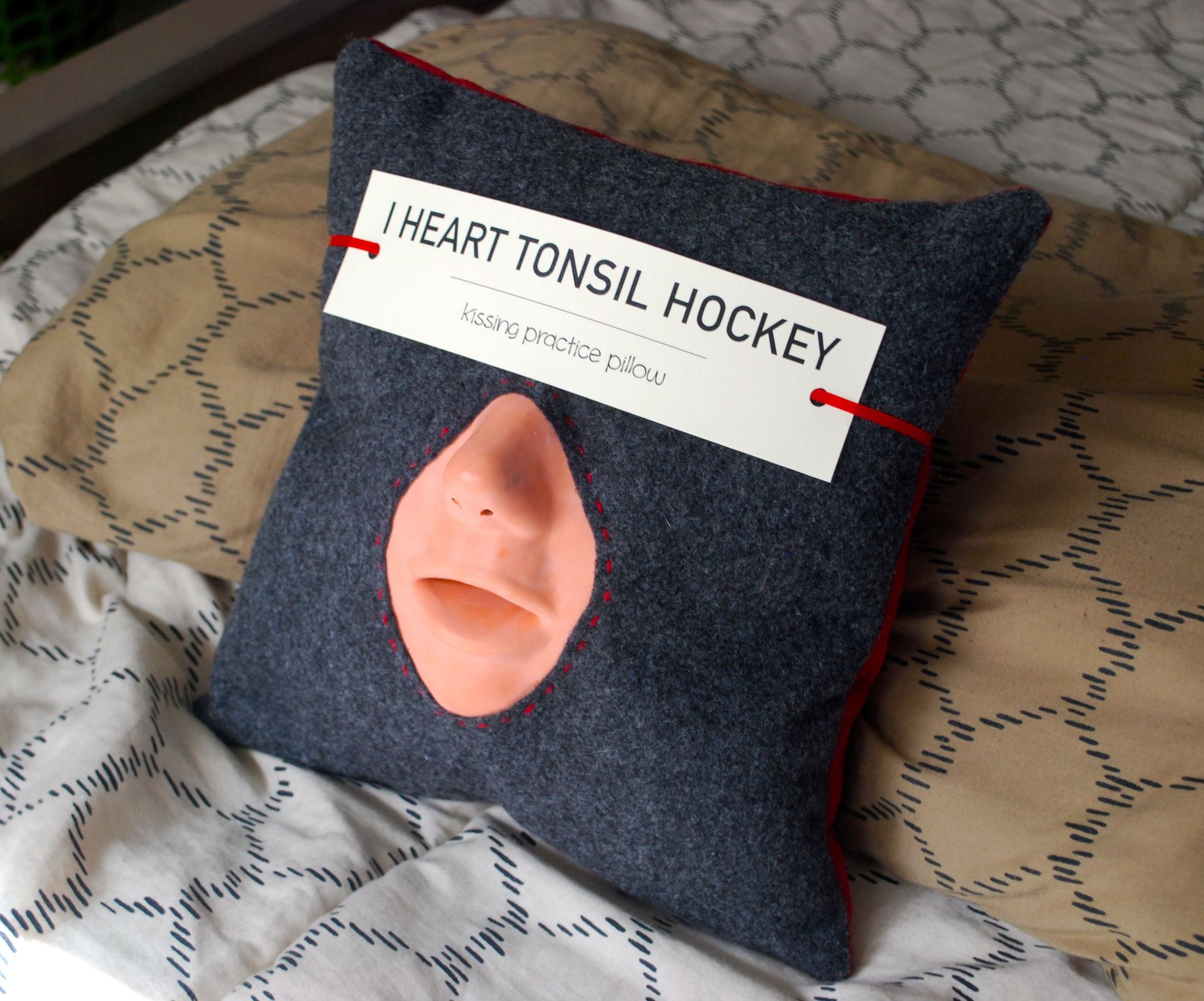 Make-Out Practice Pillow for Valentine's Day