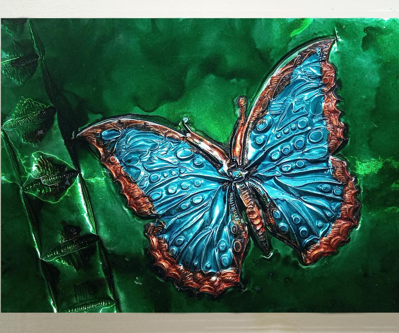 How to Make Butterfly Embossed Painting|Metal Art