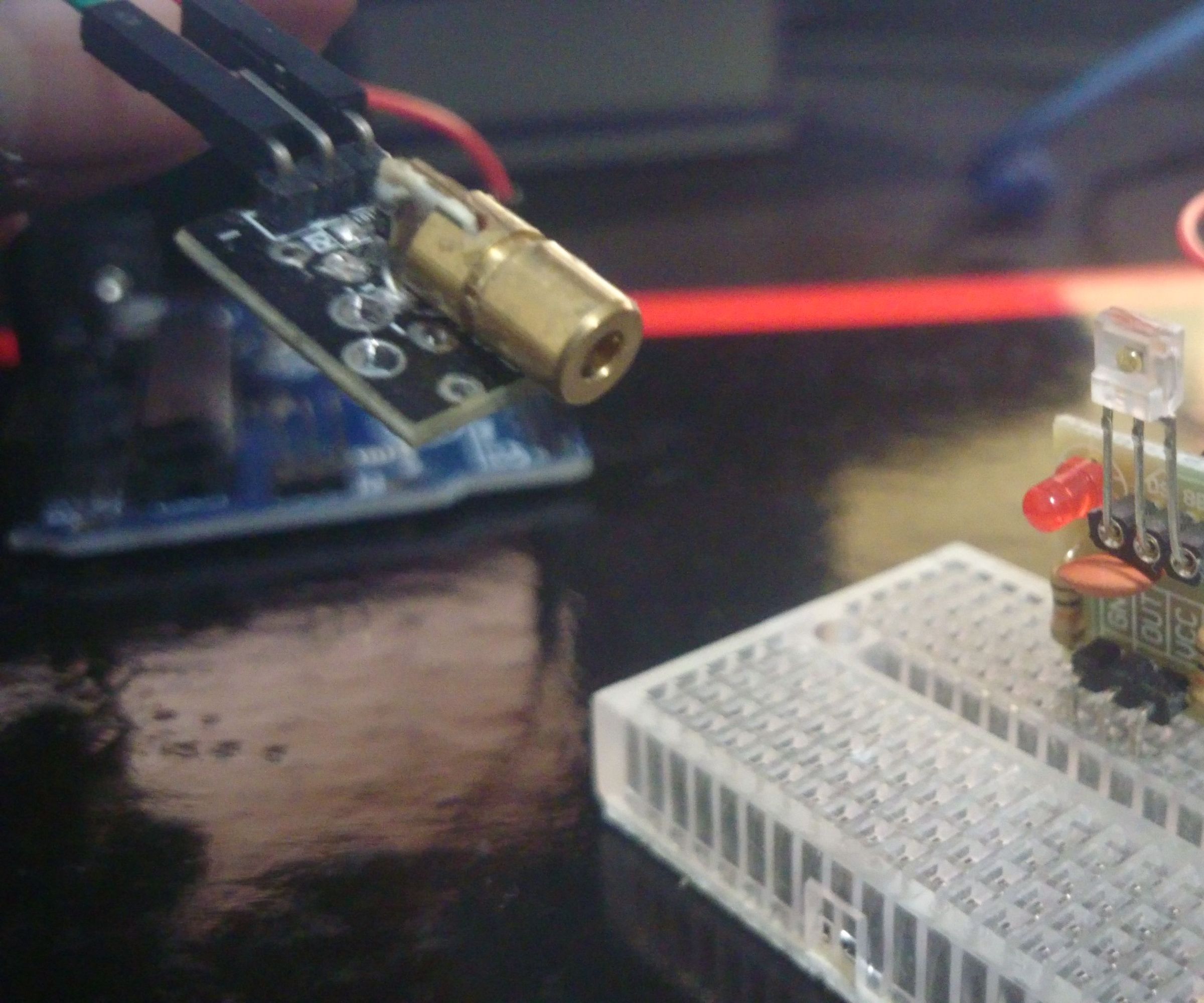 Arduino Encoded and Modulated Laser and Infrared Serial Communication