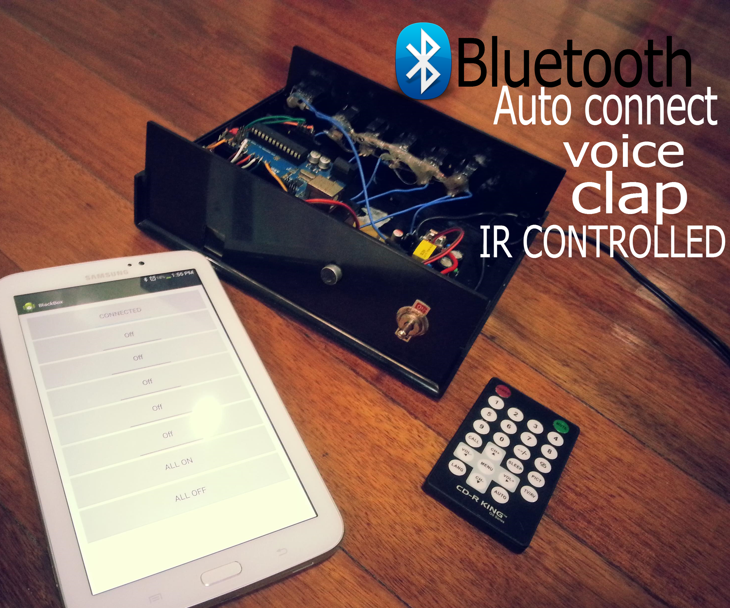 Arduino Room Automation! [BLUETOOTH/SOUND/REMOTE CONTROLLED]