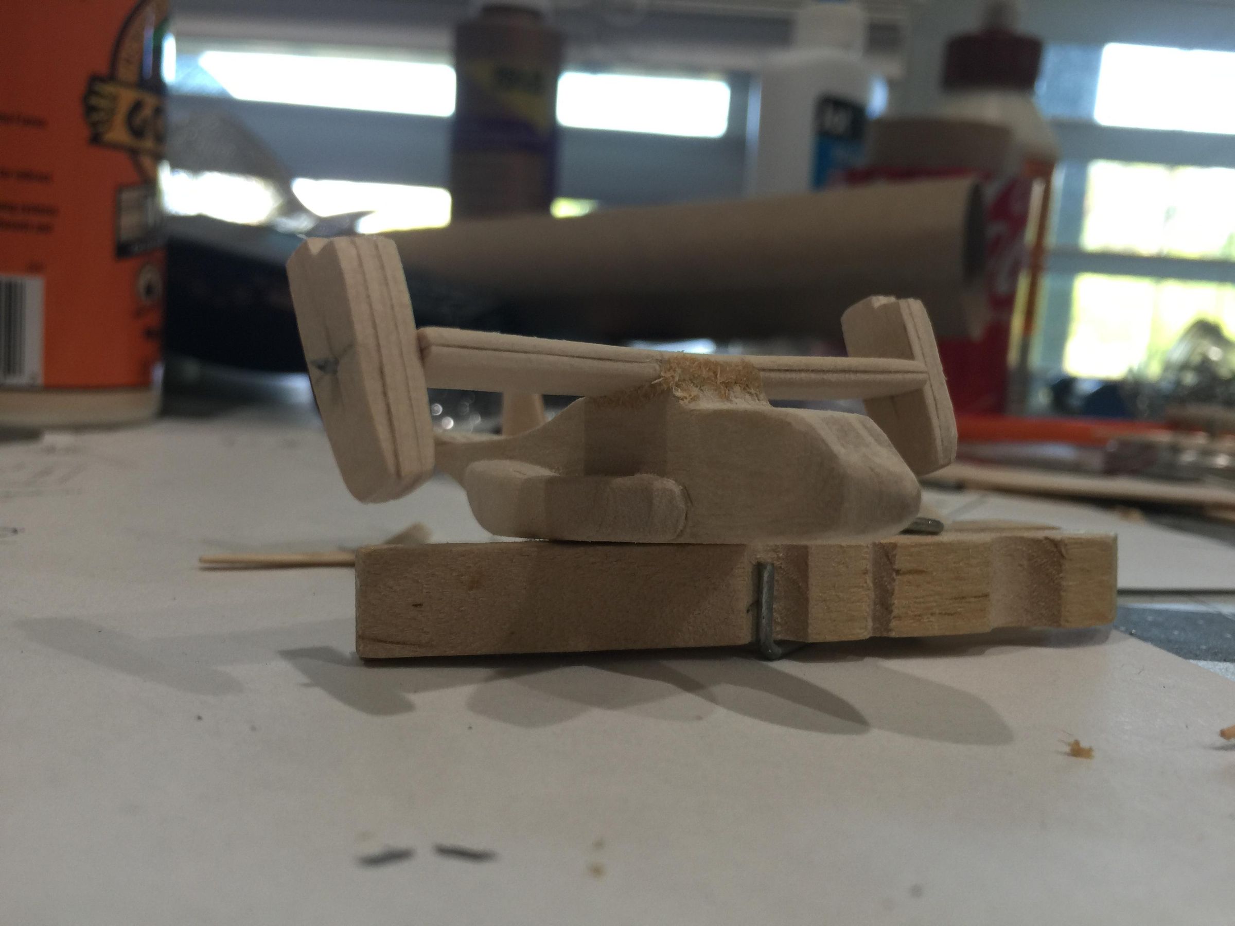 V22 Osprey Military Aircraft Out of Popsicle Sticks 10 Steps (with