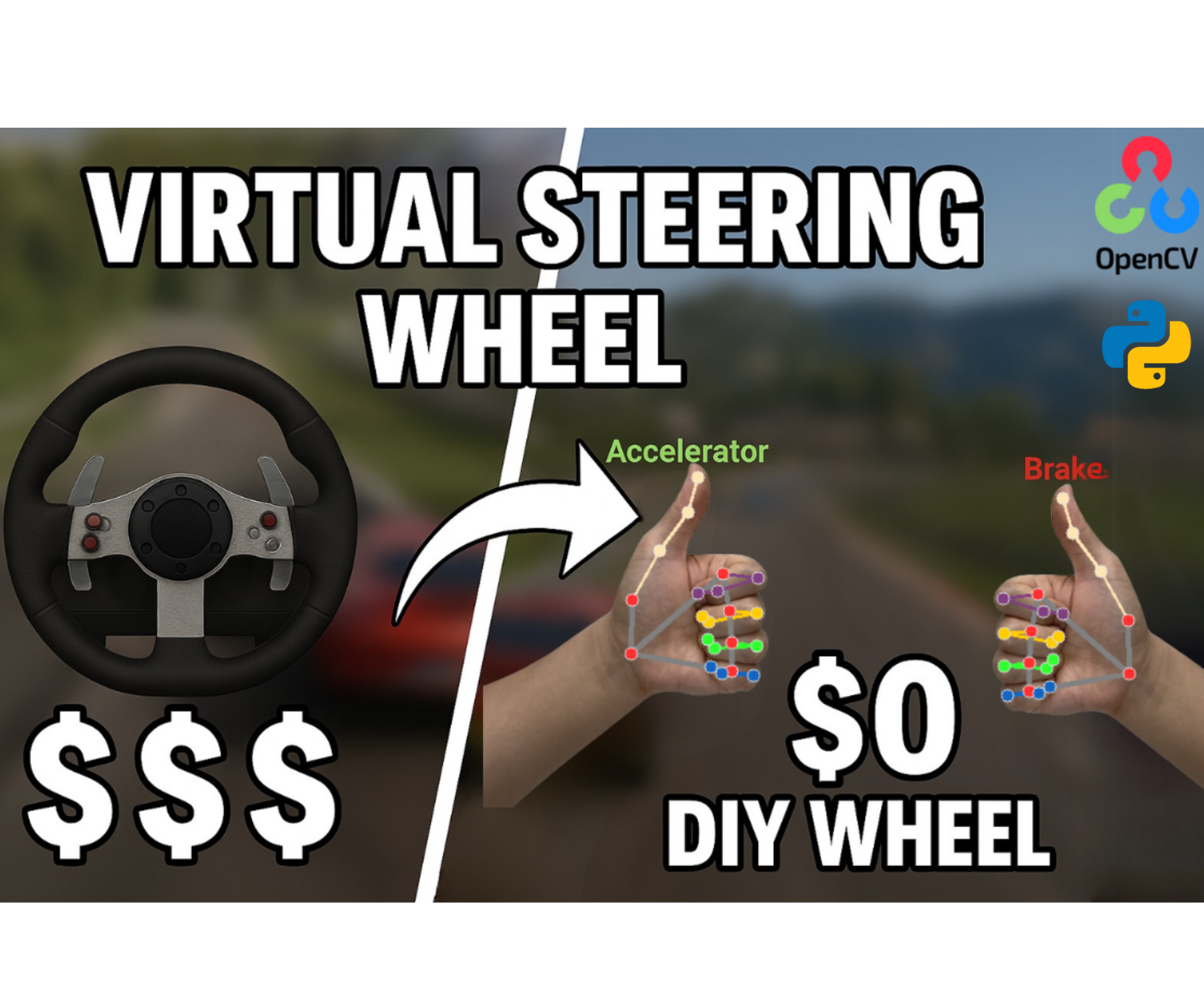 I Turned My Hands Into a Virtual Steering Wheel!!