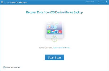 Download & Launch Jihosoft IPhone Data Recovery and Connect Your Device to PC
