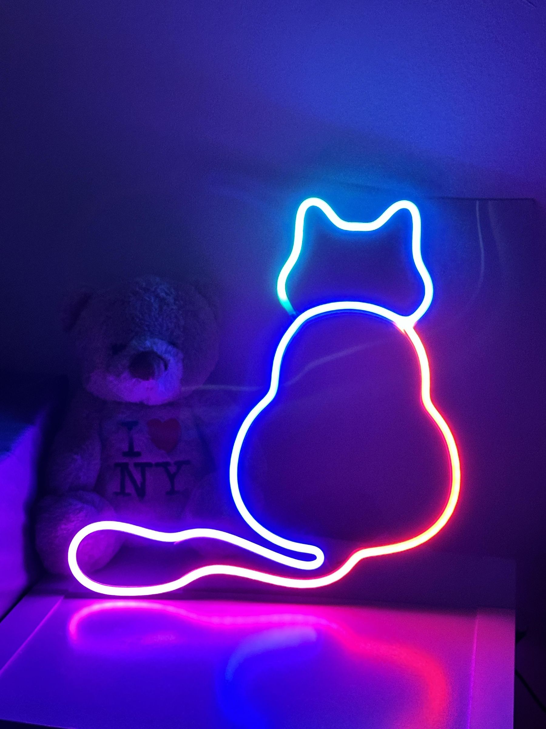 Neon Meow Cat Light